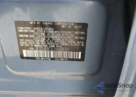 2018 Subaru Forester 2.5I from USA, damaged, VIN JF2SJABCXJH480670